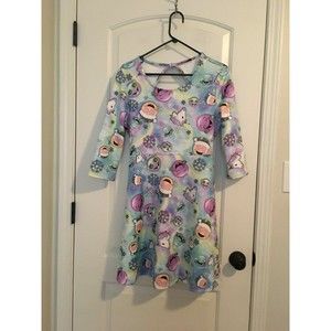 Justice Girls Plus Unicorn Emoji Snowflake Dress 3/4 Sleeves Size 20 plus